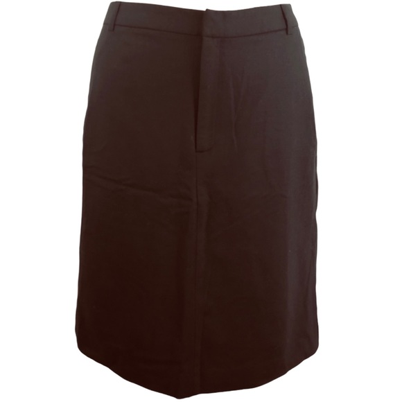 Banana Republic Skirt Straight Back Welt Pockets Black Lined Size 6 - Picture 2 of 7